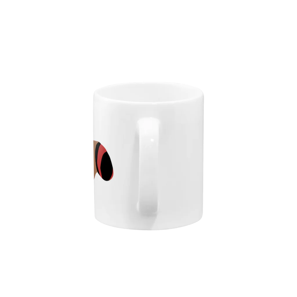 うどんもちの蚕の眼状紋 Mug :handle