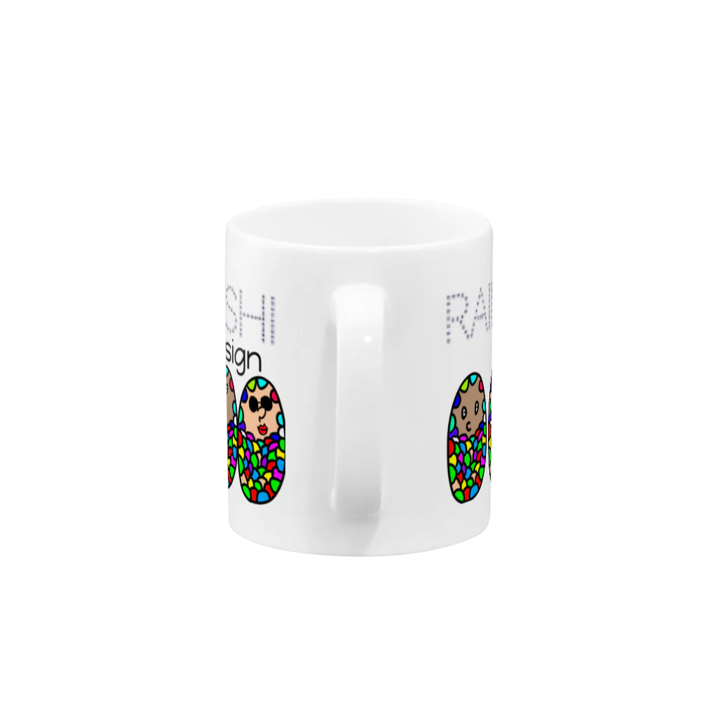 Talow Design のRainbow Minomushi Friends  Mug :handle