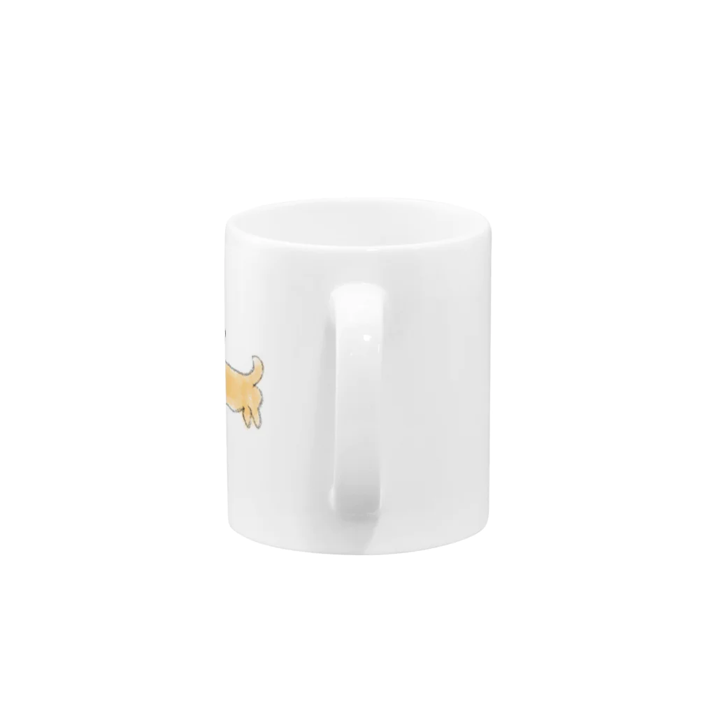 ピリカピリ辛の駆けまわるイヌ Mug :handle