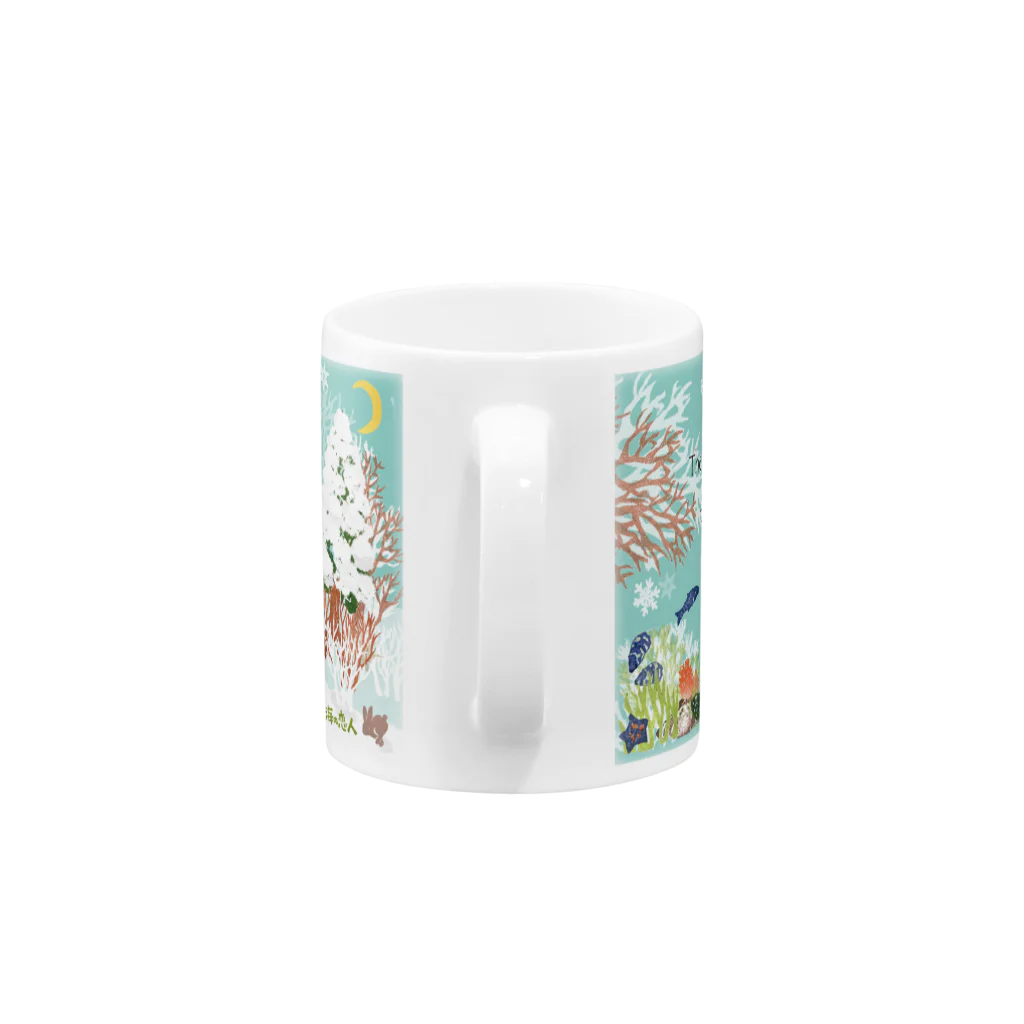 haruの"森は海の恋人"冬 Mug :handle