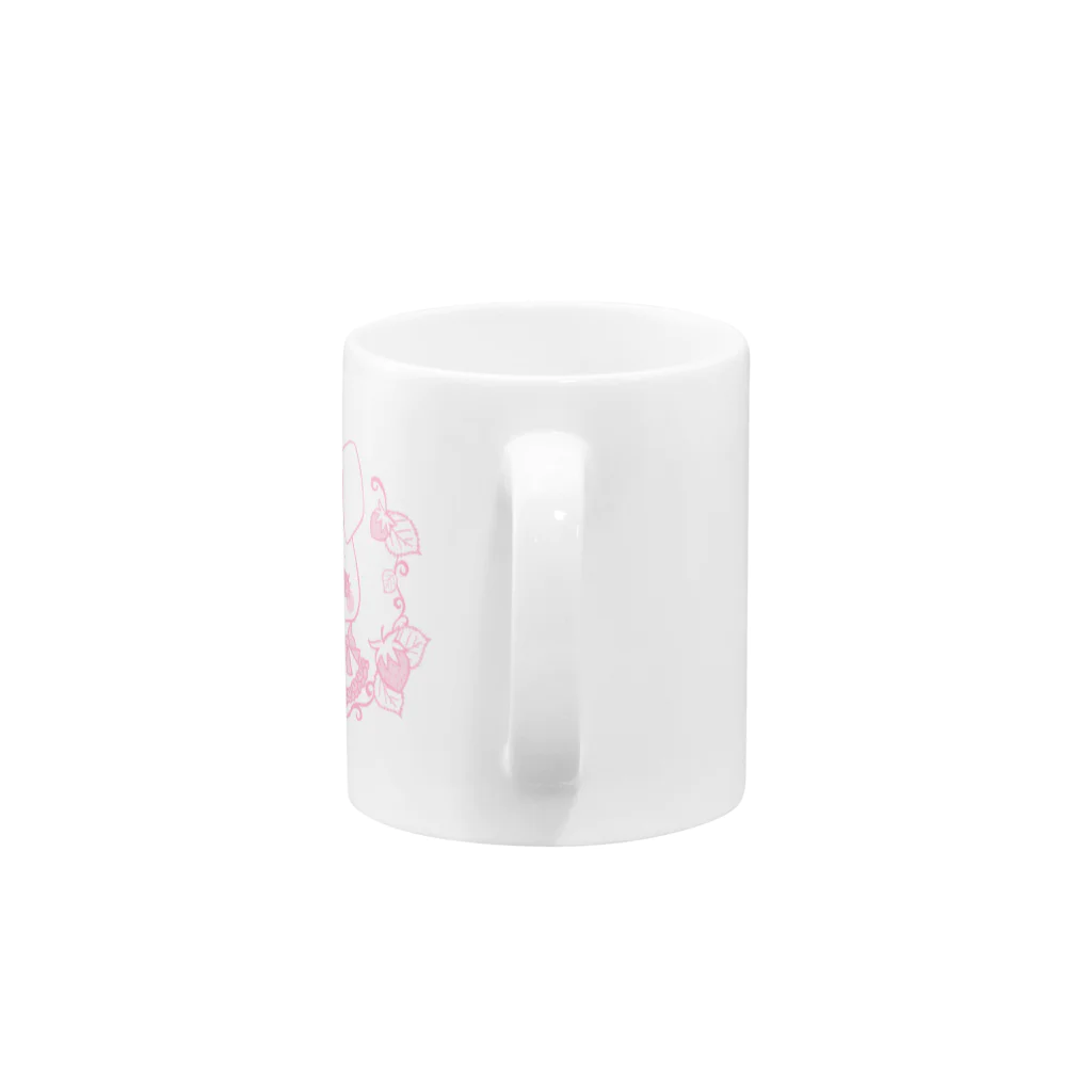 D★Trustの乙女アニマル♡白うさ Mug :handle