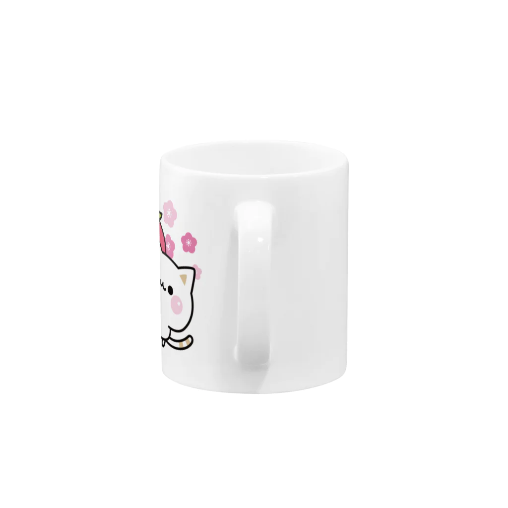 DECORの気づかいのできるネコ　いちごver. Mug :handle