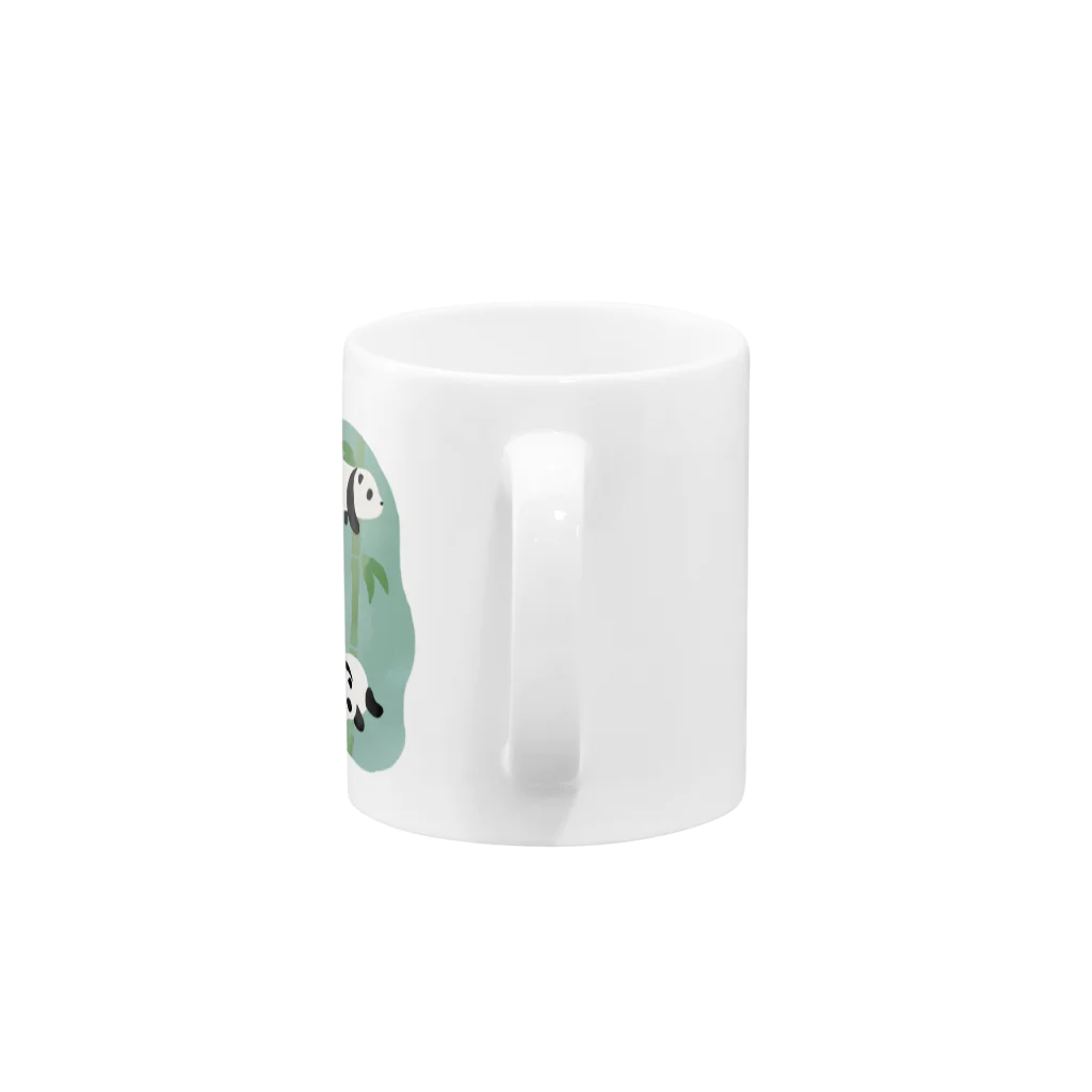 SOMALY【SUZURI店】のパンダと竹 Mug :handle