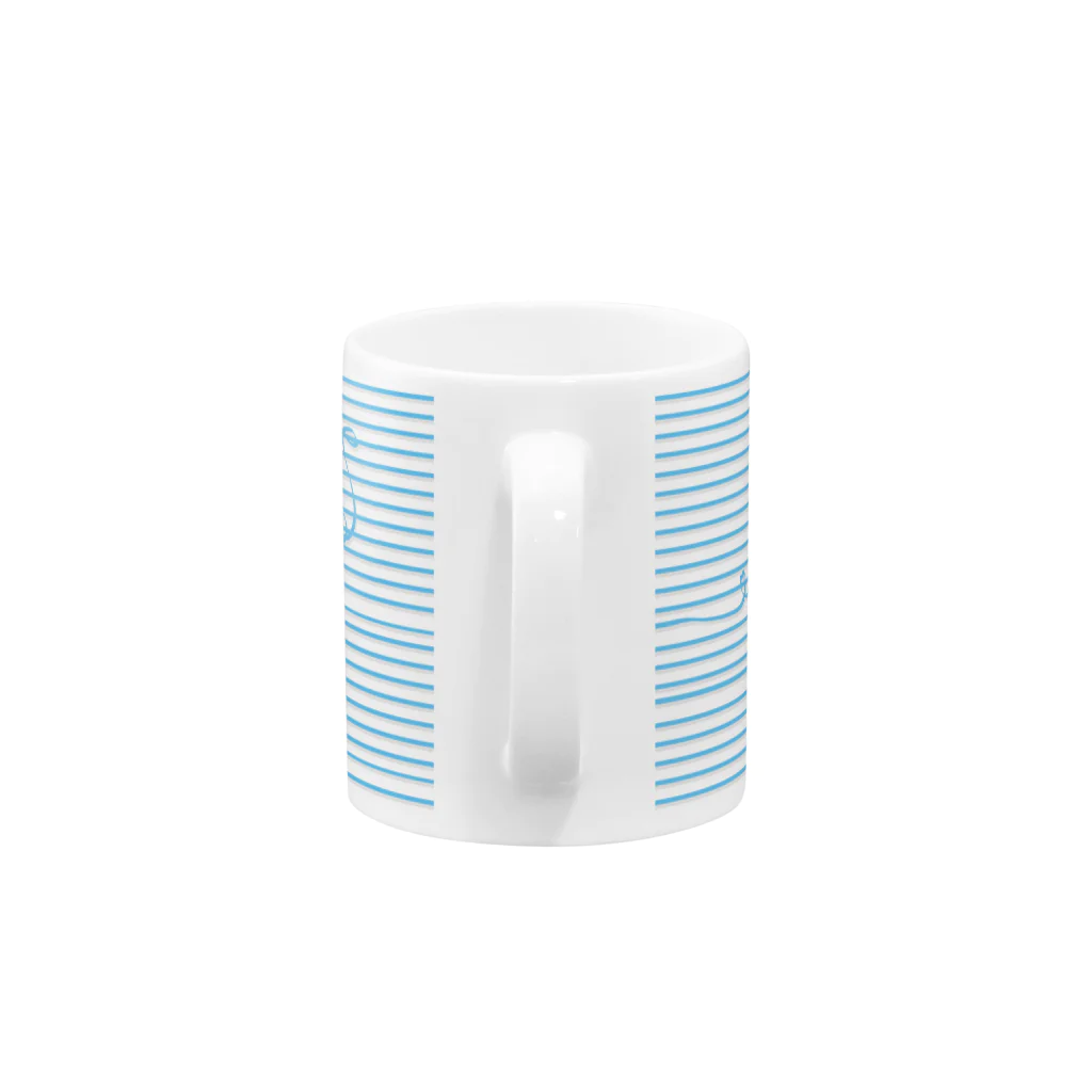 dizzyのBlue Stripes Mug :handle