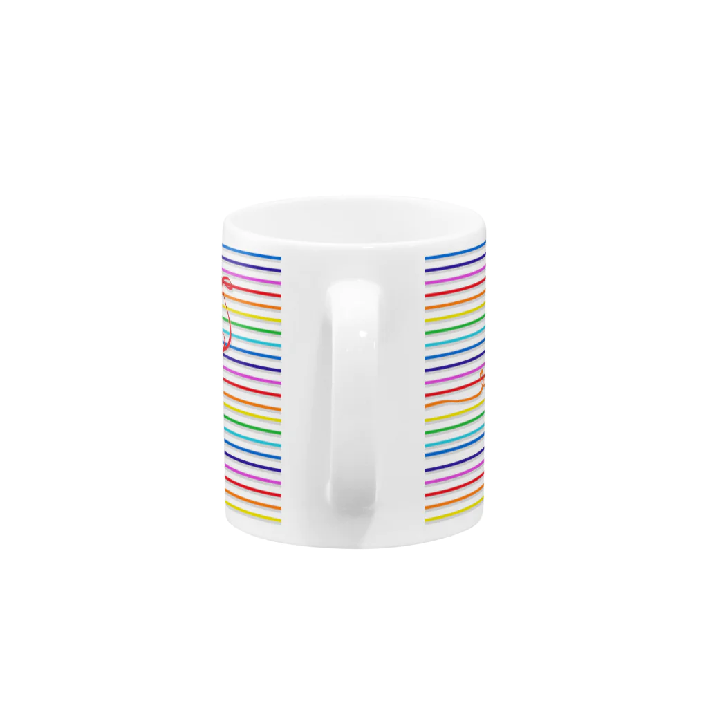 dizzyのRainbow Stripes マグカップの取っ手の部分