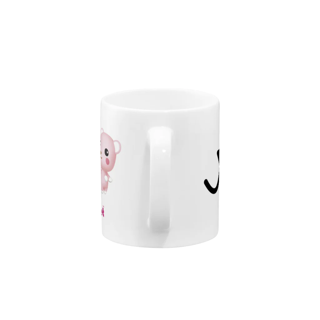PostPet Official Shopの見返り美モモ＆美コモモ Mug :handle