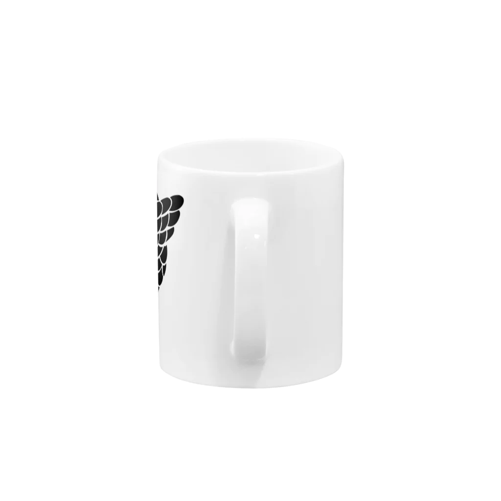 kusuda_subrowの立ってる黒サブロウ Mug :handle