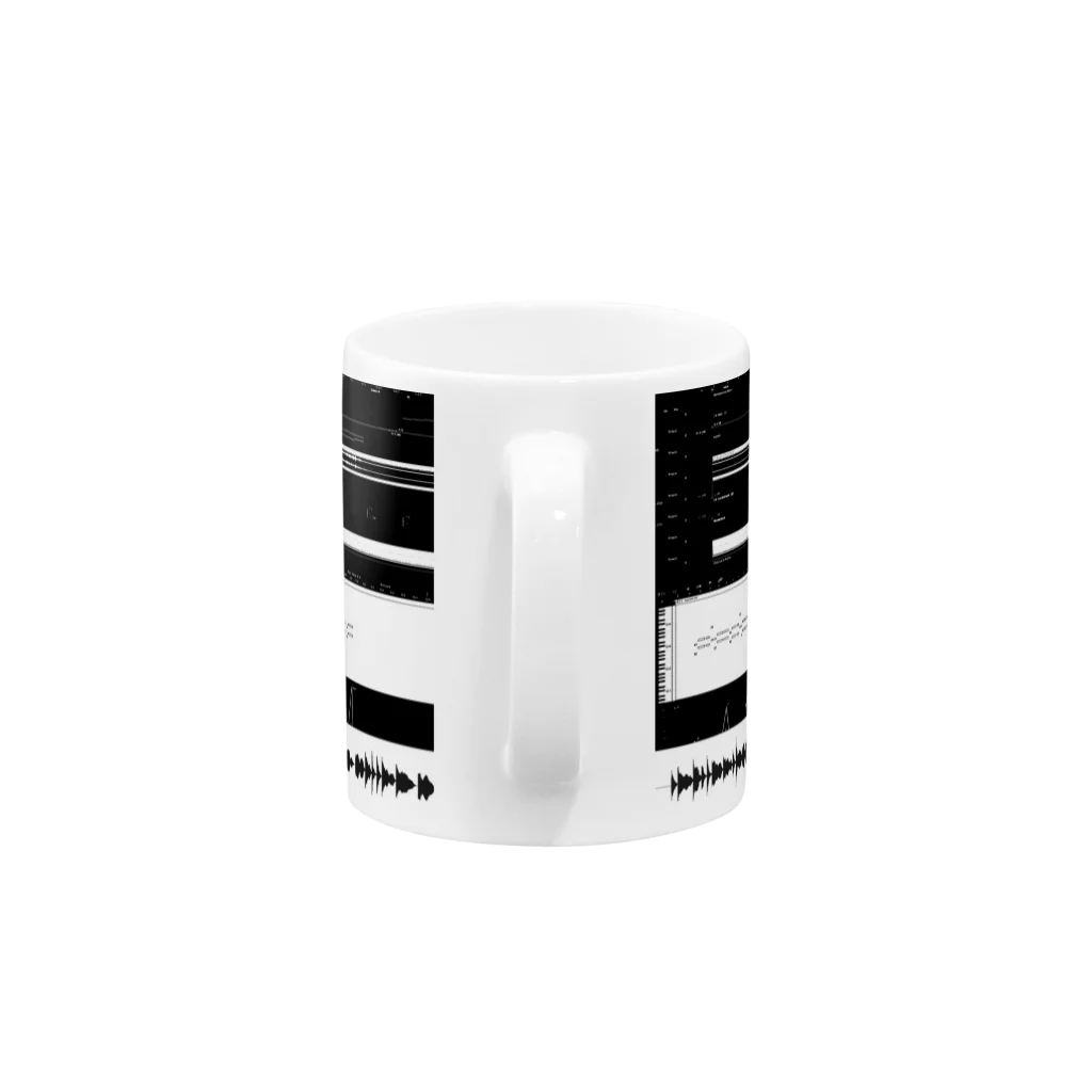 Desktop LabのDAW波形ボーダー Mug :handle