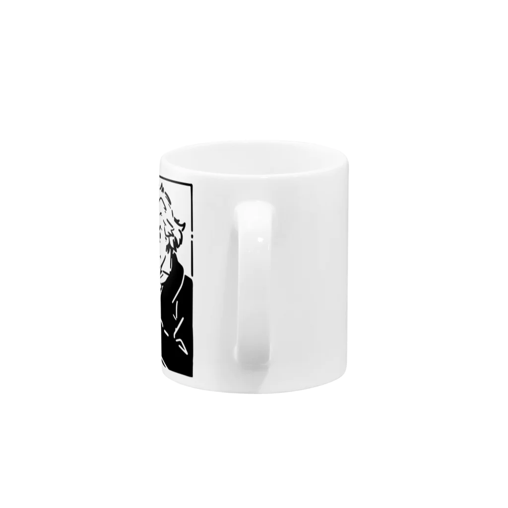 山形屋米店のベートーヴェン Mug :handle