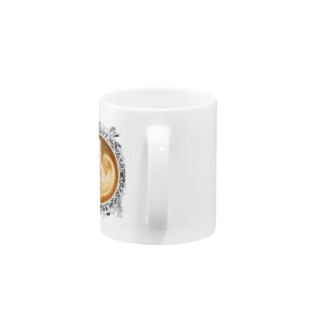 Prism coffee beanの【Lady's sweet coffee】ラテアート エレガンスリーフ / With accessories Mug :handle