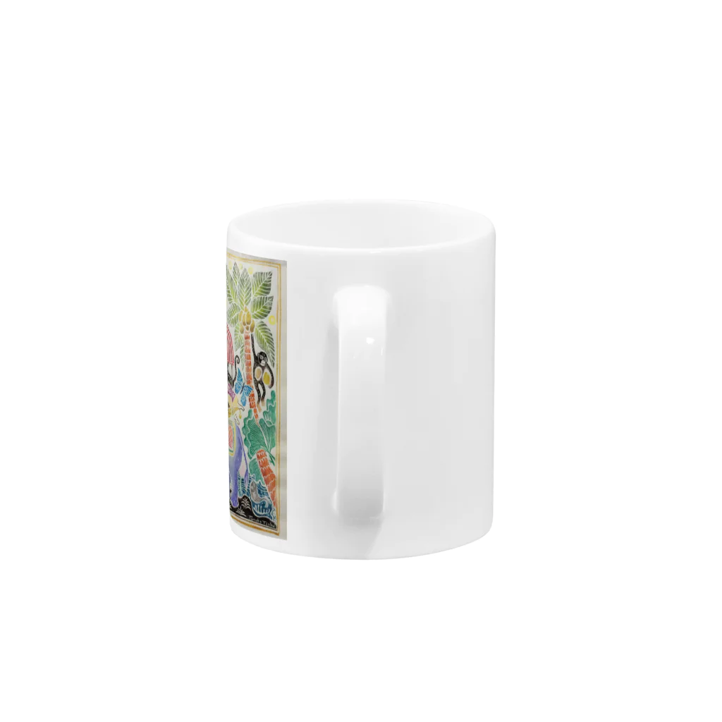 津久井智子のJalan Monkey Forest Mug :handle