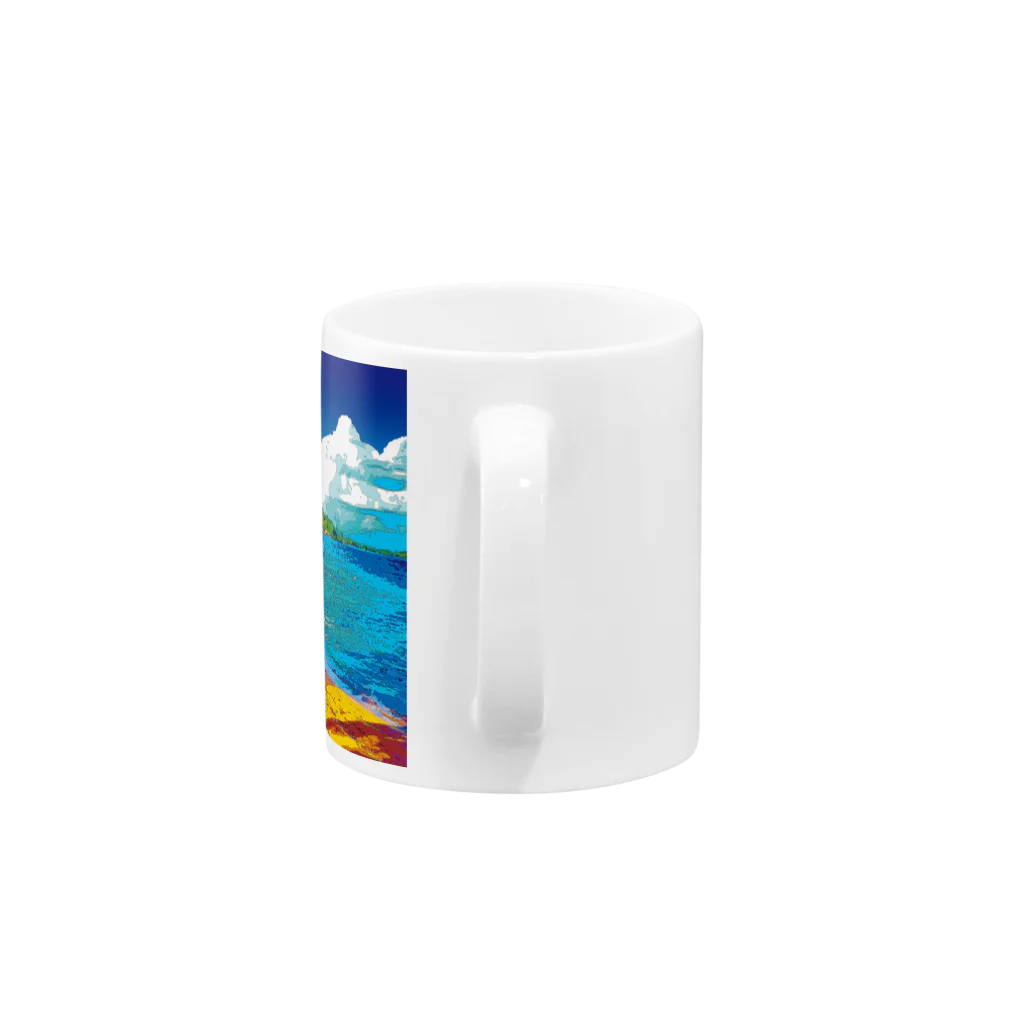 GALLERY misutawoのボラボラ島の水上バンガロー Mug :handle
