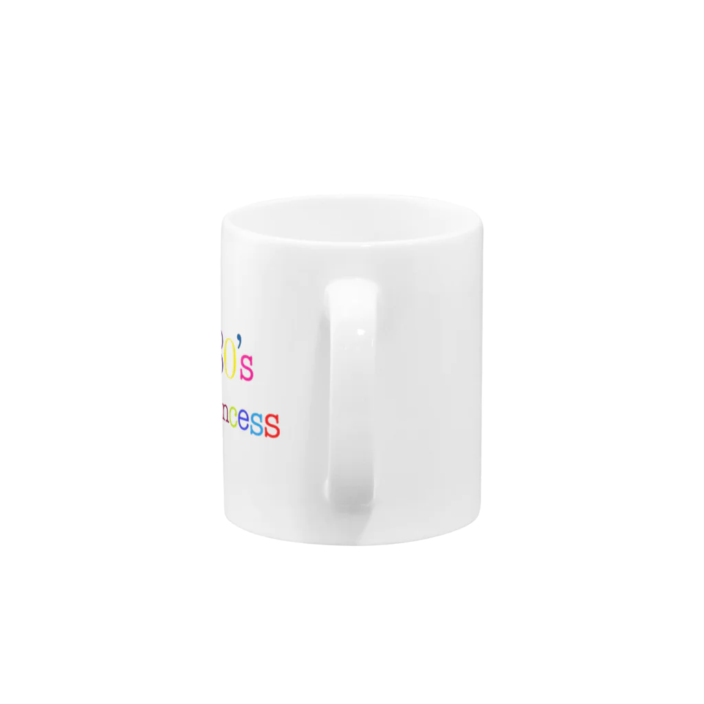 80’s colorful dreamの80's Princess Mug :handle