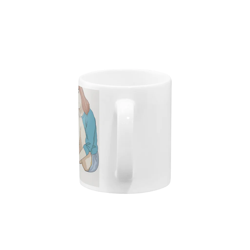 オタクアカウントのおんなのこのマグカップ Mug :handle