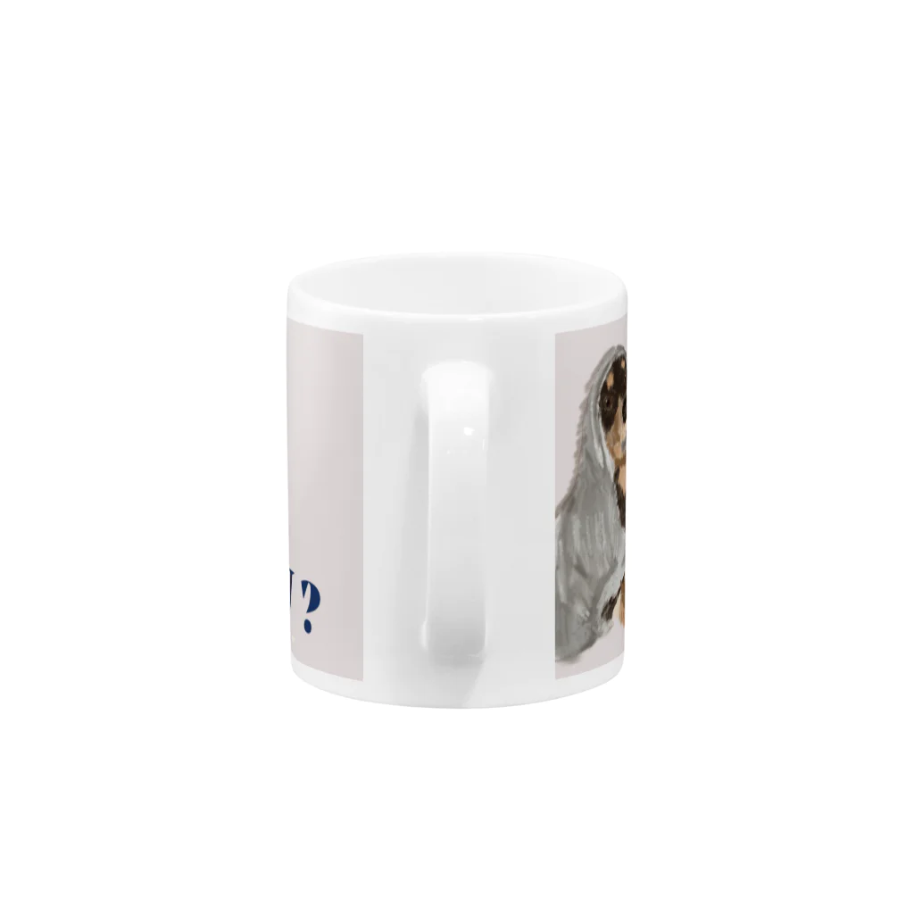 DOG FACEのHOW ARE YOU? ダックスグッズ【わんデザイン-1月】 Mug :handle