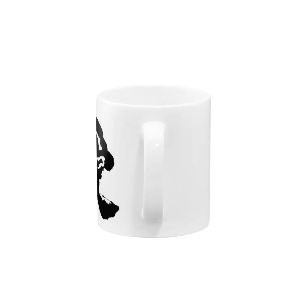 和桜デザイン書道の直筆「愛」 Mug :handle