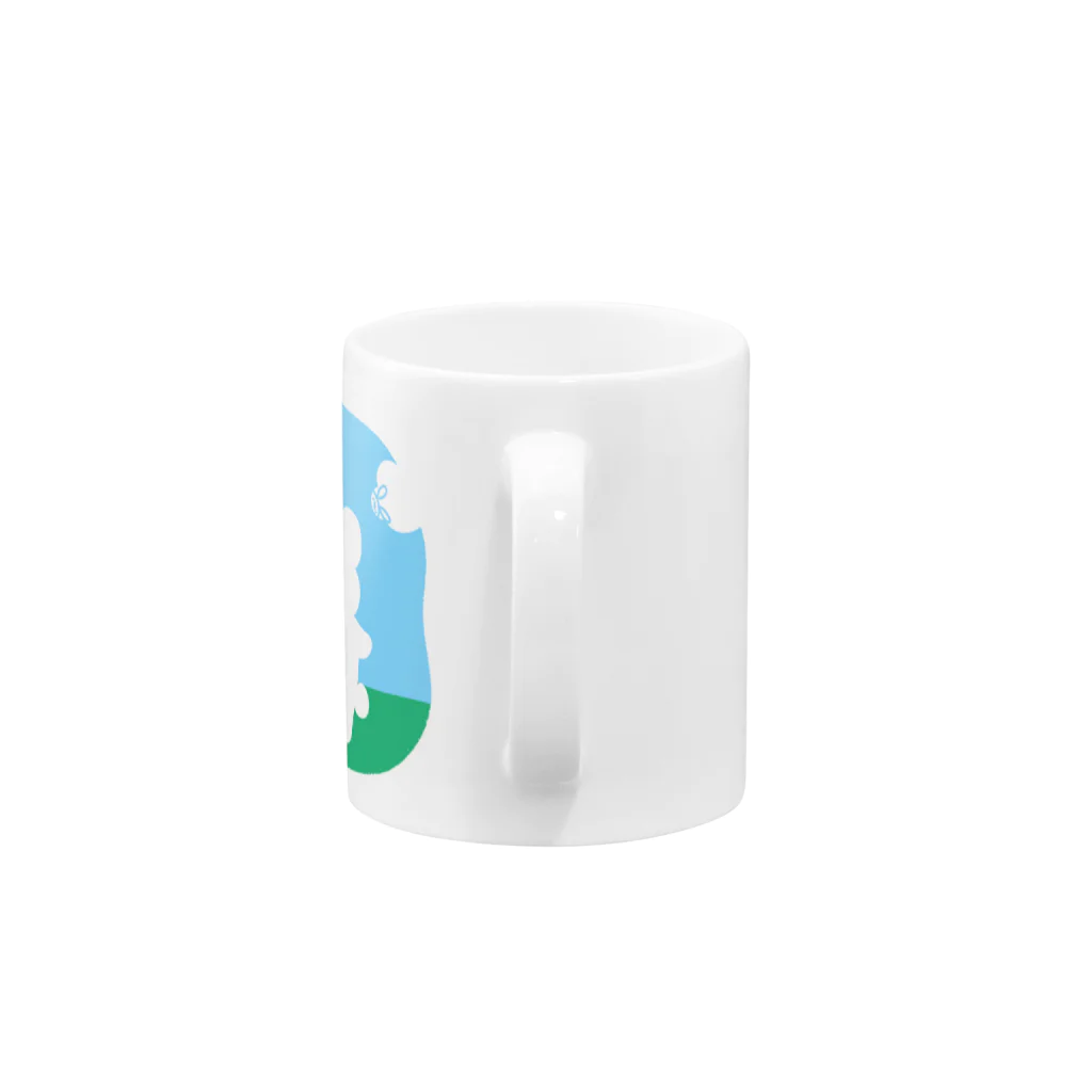 しろくまのお散歩しろぷよ Mug :handle