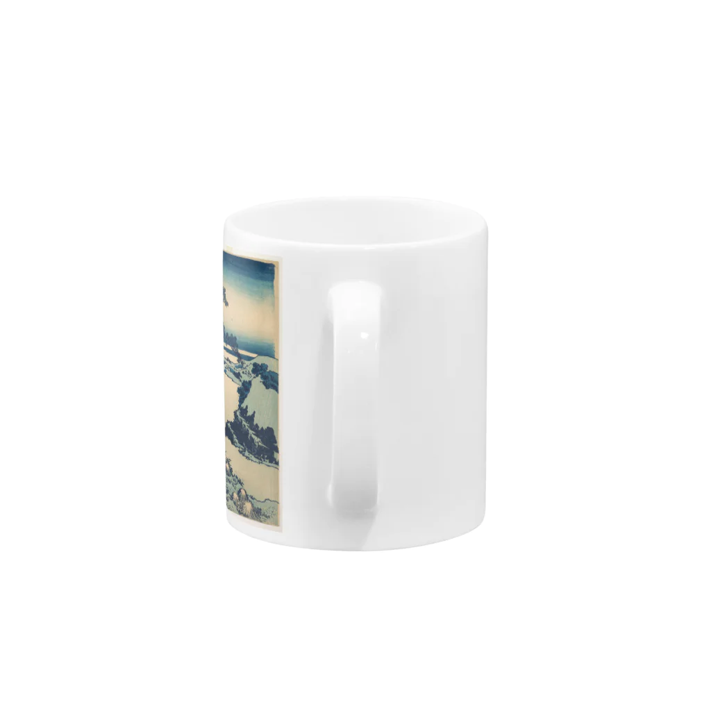 日本の名画の富獄三十六景・信州諏訪湖 Mug :handle