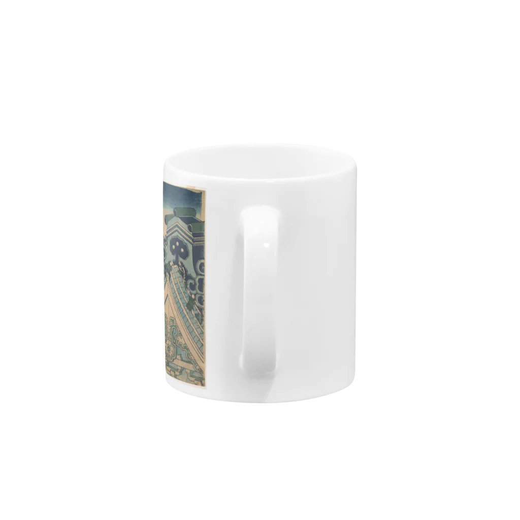 日本の名画の富獄三十六景・東都浅艸本願寺 Mug :handle