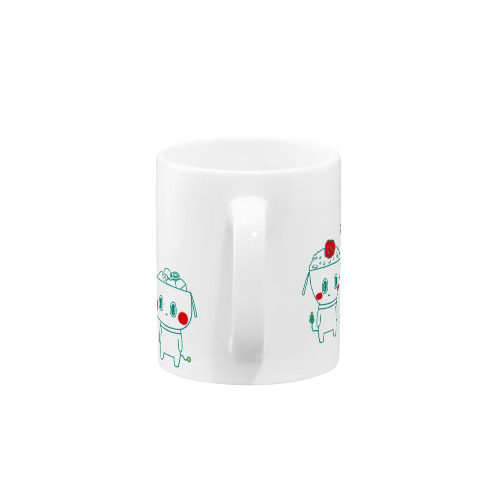 Aランチサラダ付SHOPのおワン！おちゃワン！ Mug :handle