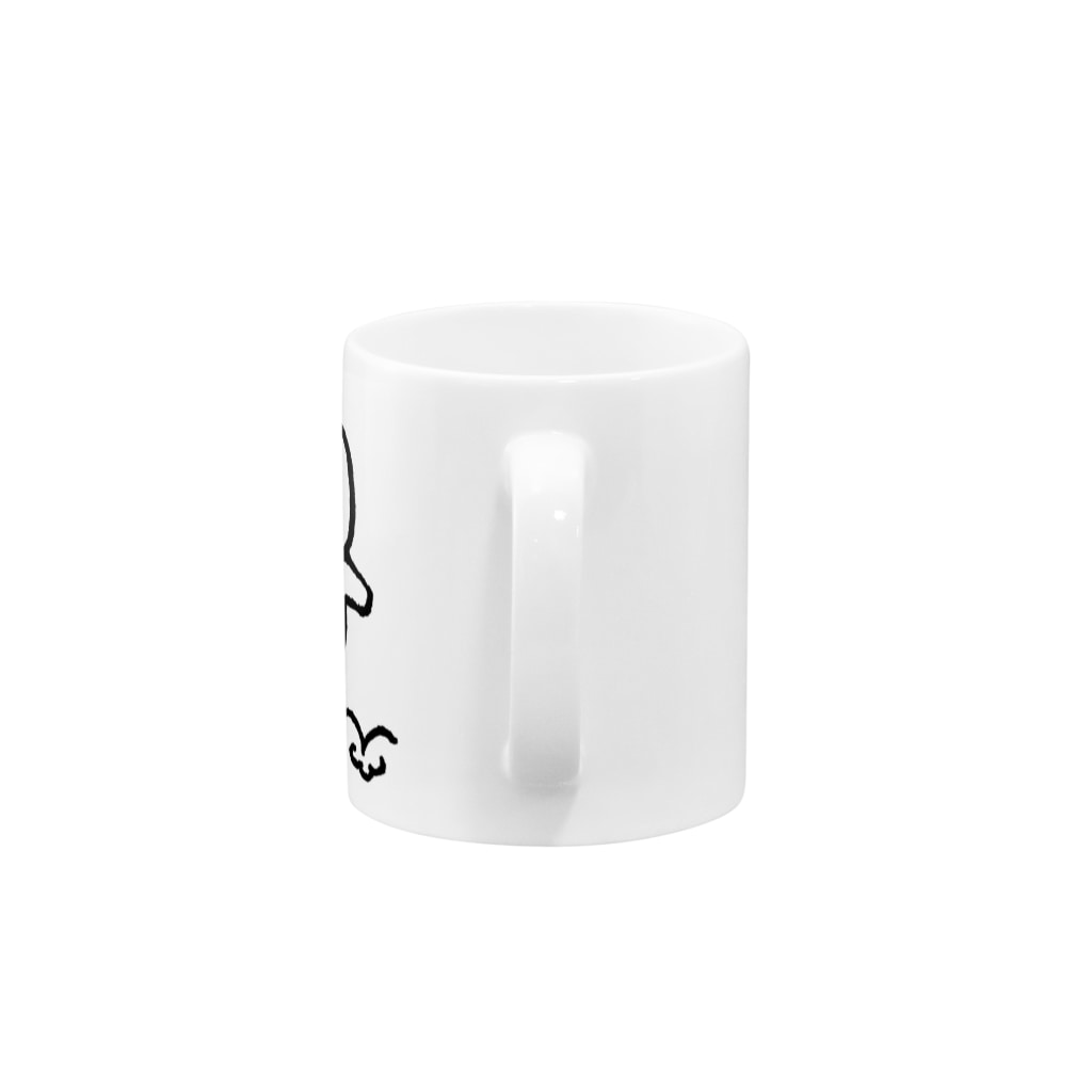 てがきですの屋さんのスキップ！ 丸さん Mug :handle
