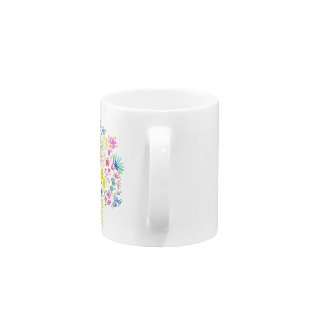 tetote ai design hut ～森の中のデザイン制作所～の花ごころ　恋ごころ Mug :handle