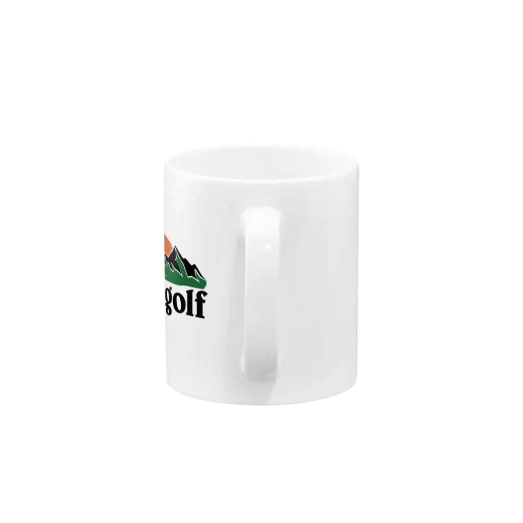 ガッチャン＊ブティックのパタゴルフ‗黒ロゴ‗白ベース Mug :handle