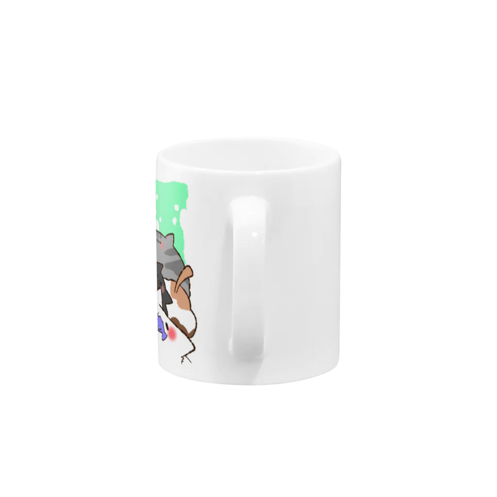 ピコピコハンマーのねこねこねこ Mug :handle