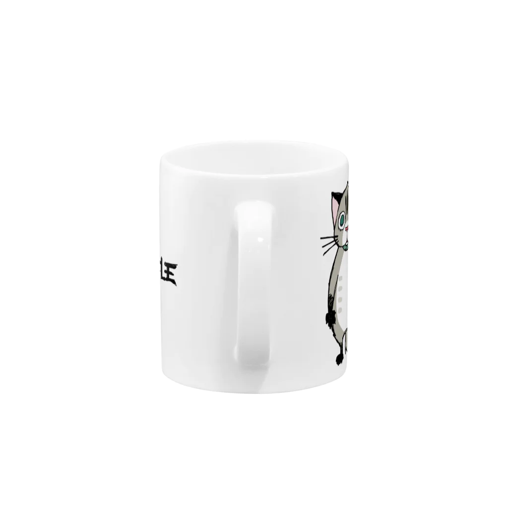 半田の「栗ネコ」 Mug :handle