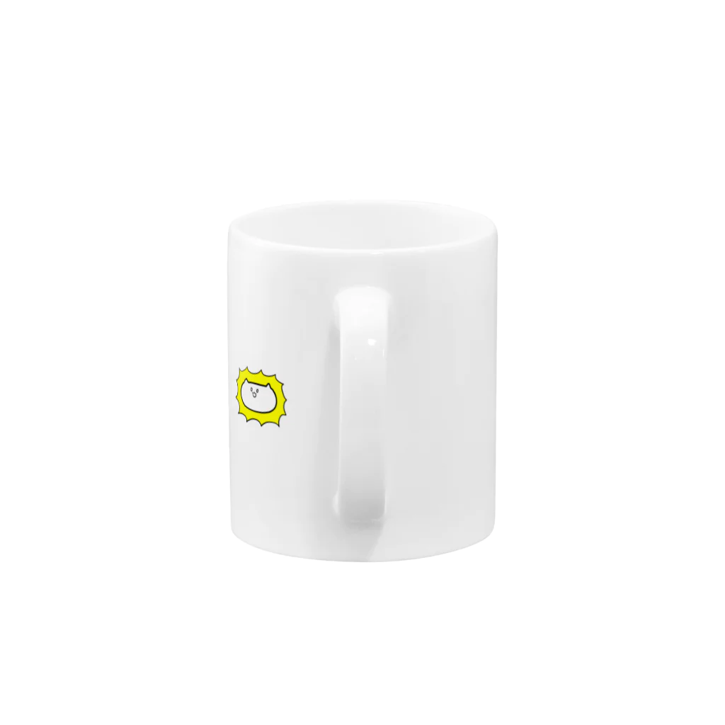 ドンドコまるのドーンとしたネコ Mug :handle