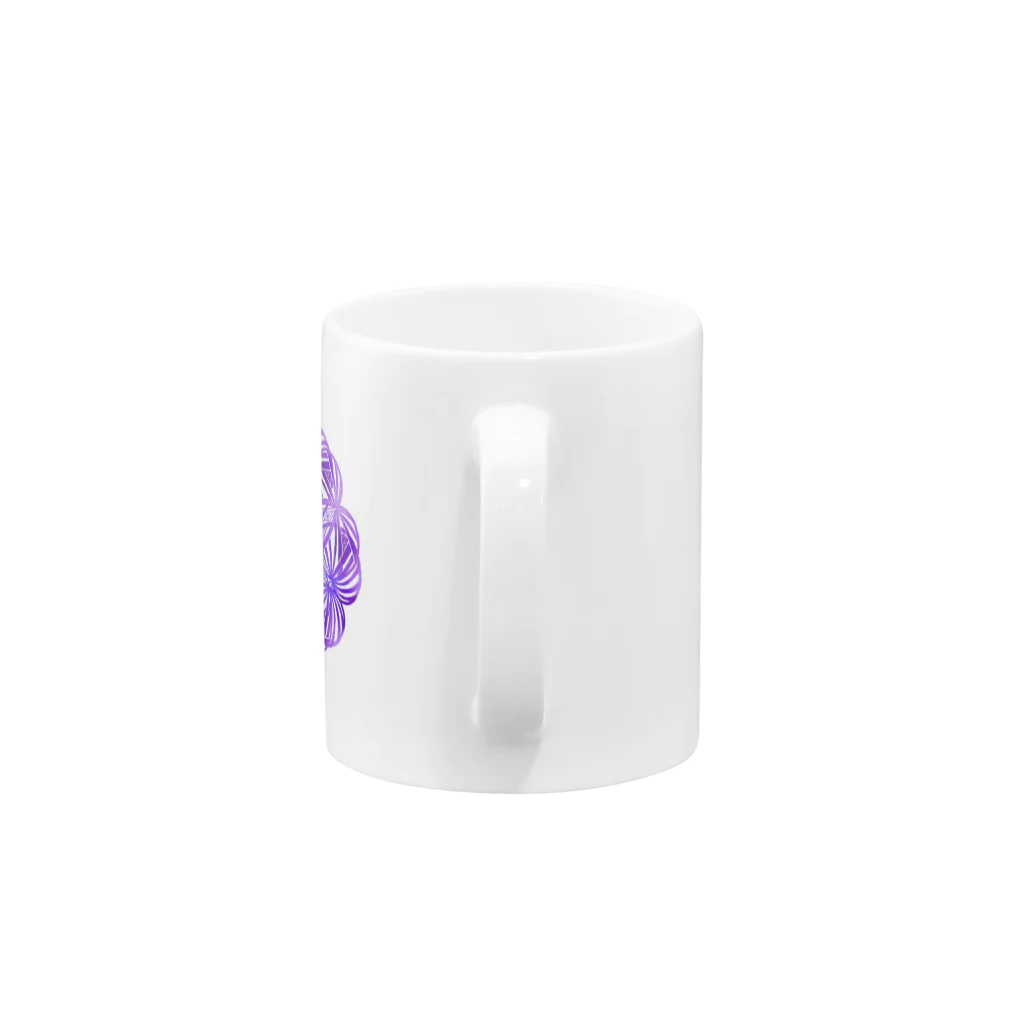 fukumalulacky_F.shopの藤まんだらviolet Mug :handle
