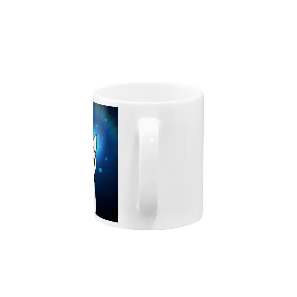 AKI⭐︎CATの宇宙な白猫くん Mug :handle