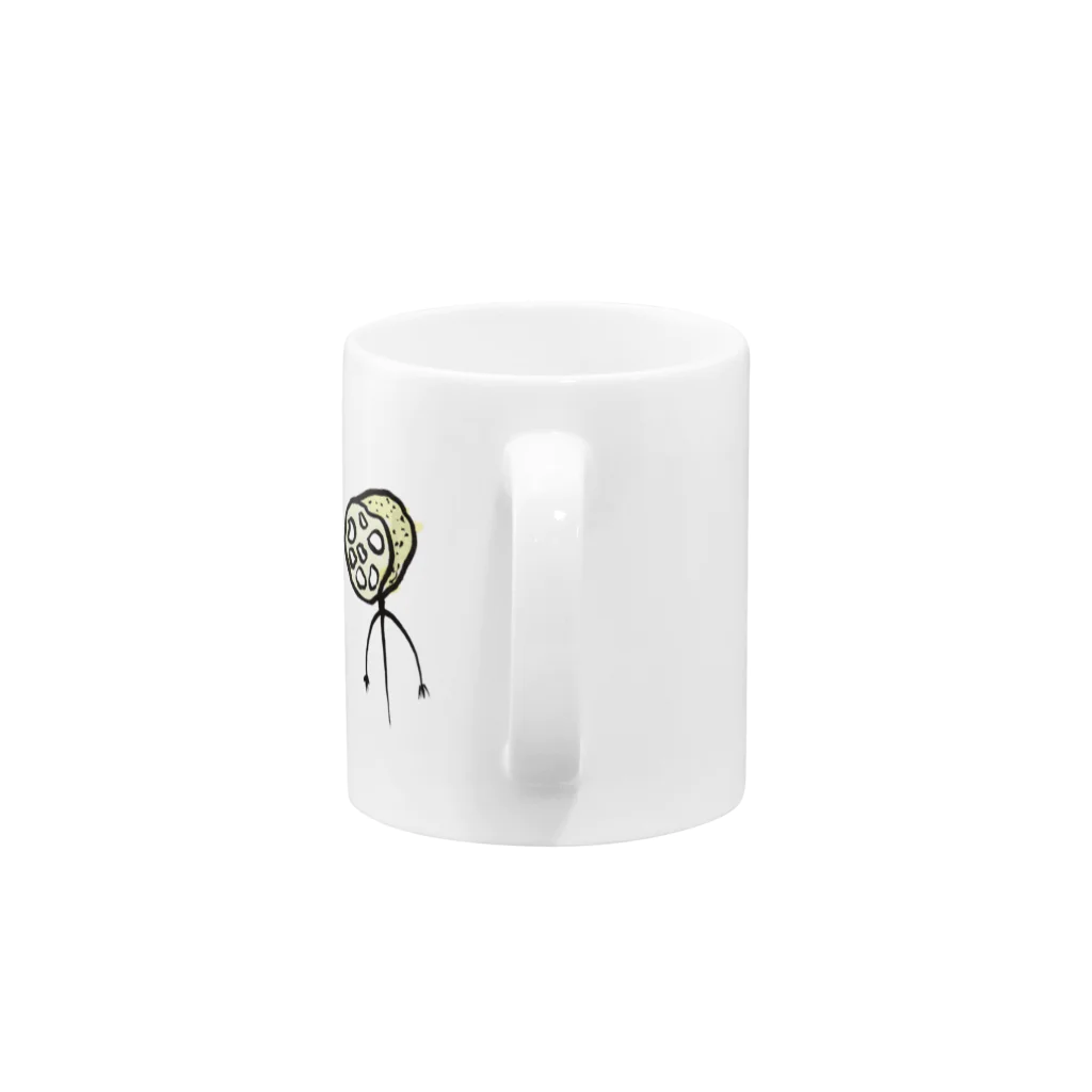 ヒカリアレのれんこん Mug :handle