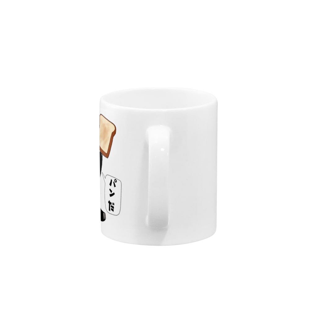 LalaHangeulの「パンだ」とつぶやく子パンダ Mug :handle