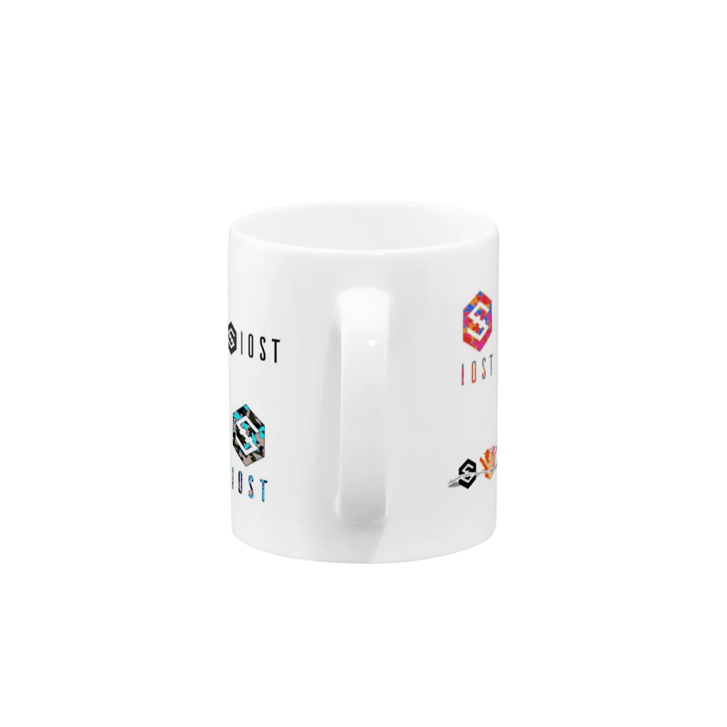 IOST_Supporter_CharityのIOST【迷彩ロゴ】カラフルデザイン Mug :handle