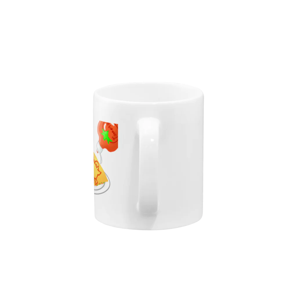 Lily bird（リリーバード）のラブ文鳥オムライス Mug :handle