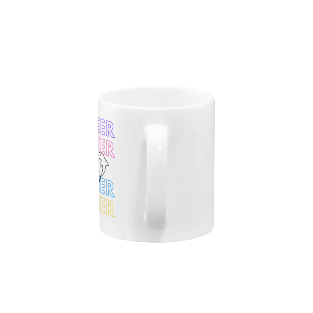 チアグッズショップ CHEER POINTのCHEERCHEERシリーズ（ドルフィン） Mug :handle