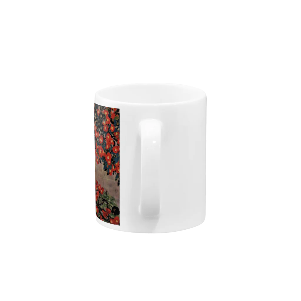 日本画家 加藤 由利子の花椿 Mug :handle