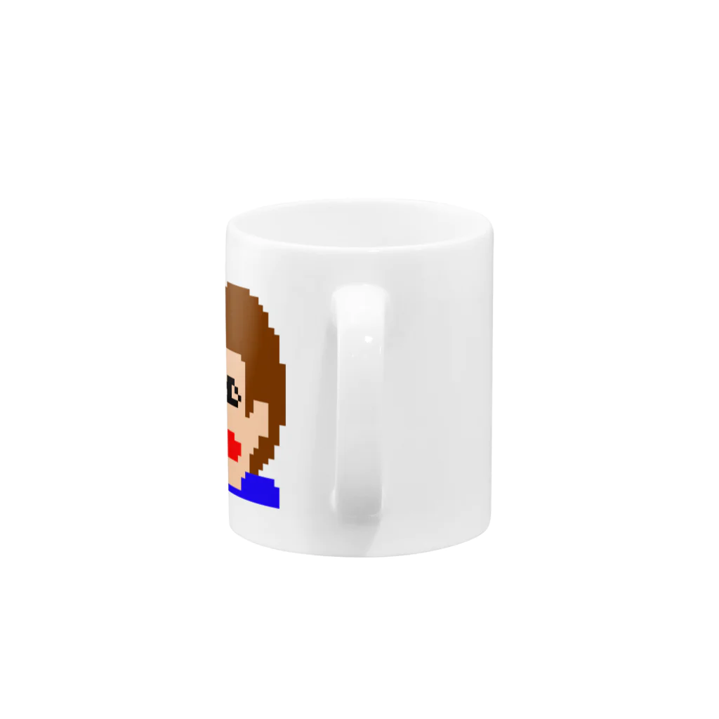 いーの！だめの?suzuri支店のリーゼント燃えてるよ　ドット絵2 Mug :handle