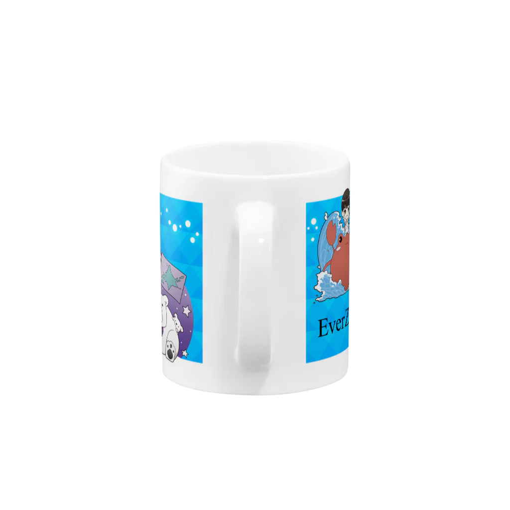 EverZOneOfficialのEverZOne×niconicoマグカップ青 Mug :handle