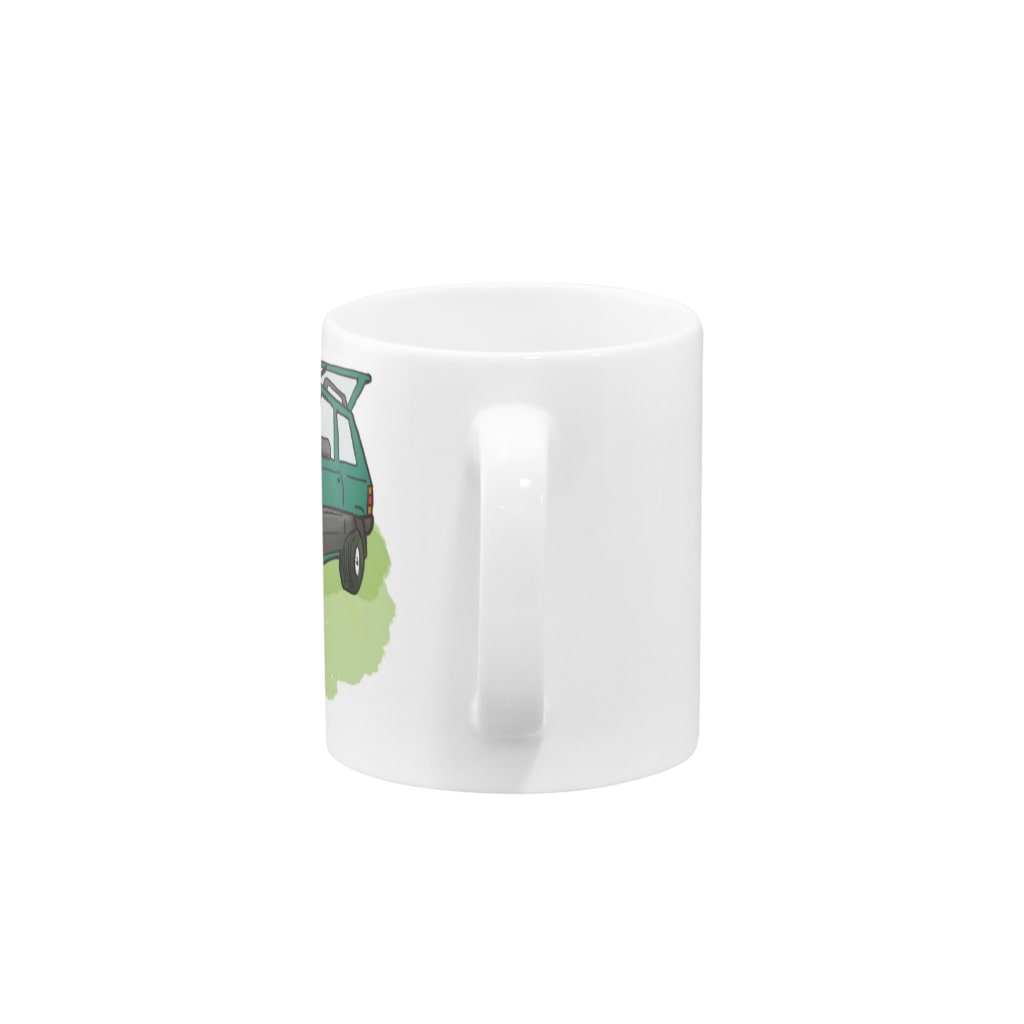 pandaticsの【緑】ぱんだといぬ Mug :handle