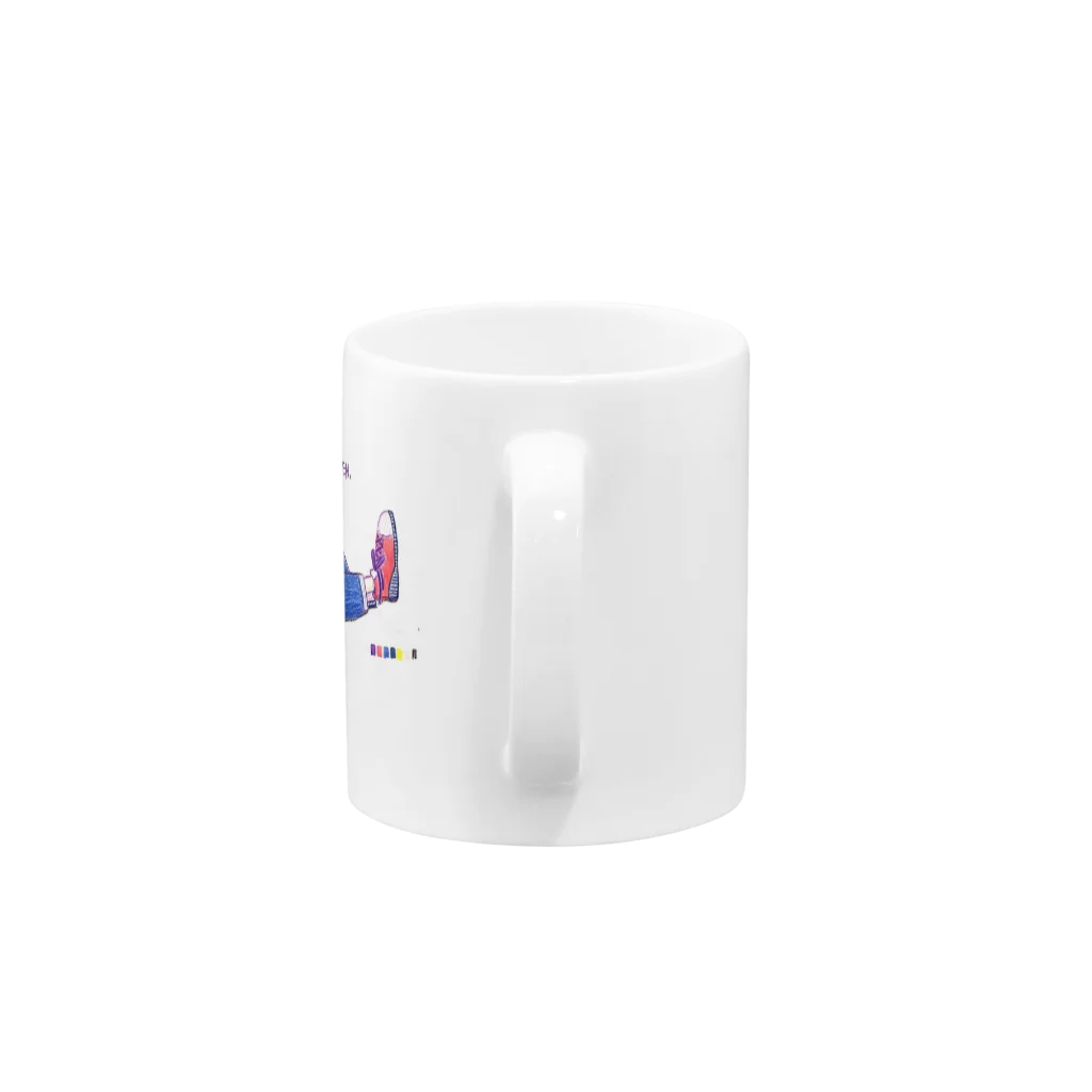ちぴのNEKO NINGEN(色鉛筆) Mug :handle