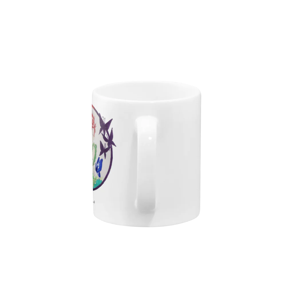 北山アルトゥーロの蝶よ花よ Mug :handle