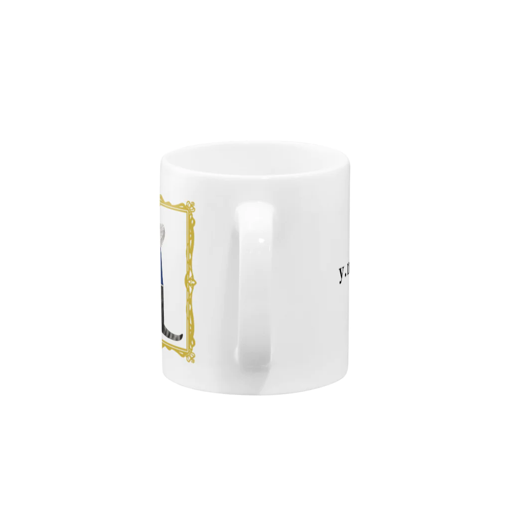 y.nyanmo やよにゃんもの楽器を弾く猫　カラー　食器 Mug :handle