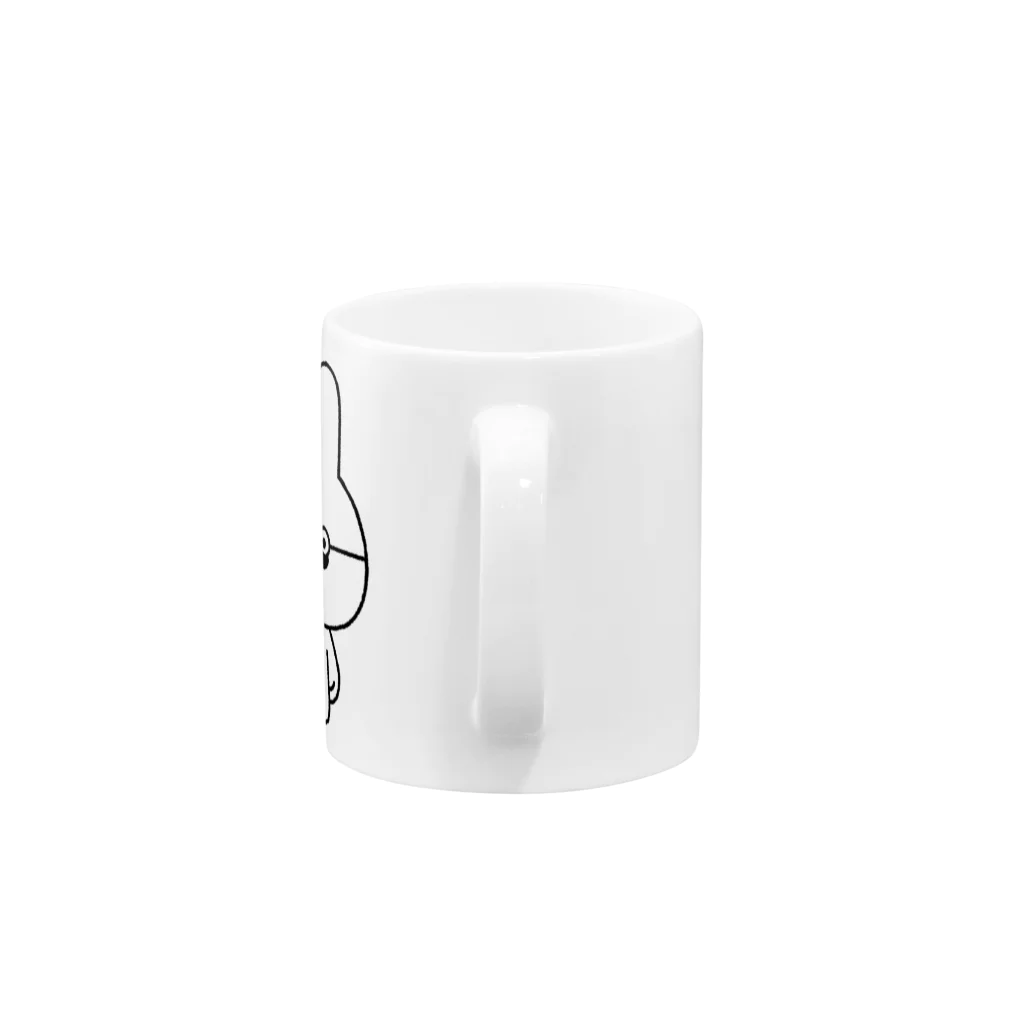 こつｗのおみせの量産うさぎ 鼻眼鏡 Mug :handle
