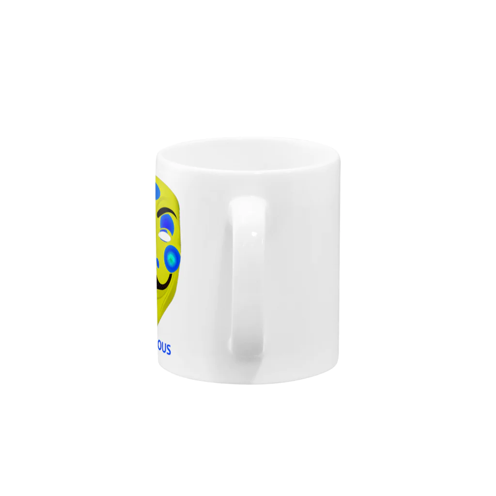 アインシュタインキャットのアノニマス（ウクライナカラー） Mug :handle