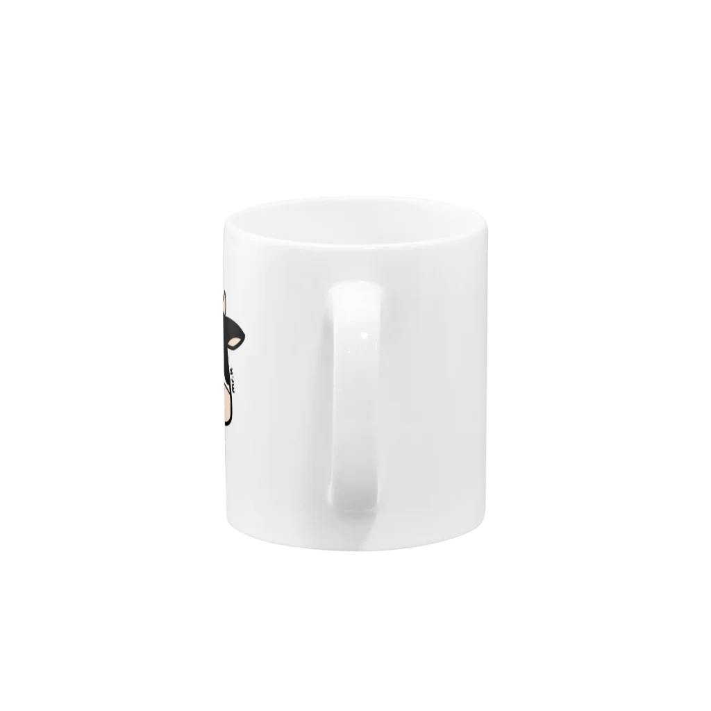 MrKShirtsのUshi (牛) 色デザイン Mug :handle