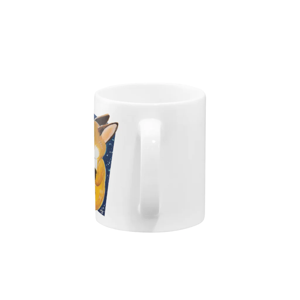 絵本作家のざっか屋さんのキツネのコーヒータイムシリーズ Mug :handle