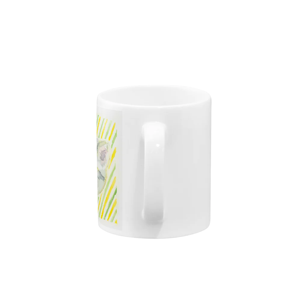 アートの綿毛のjust right（猫の絵ブログ） Mug :handle