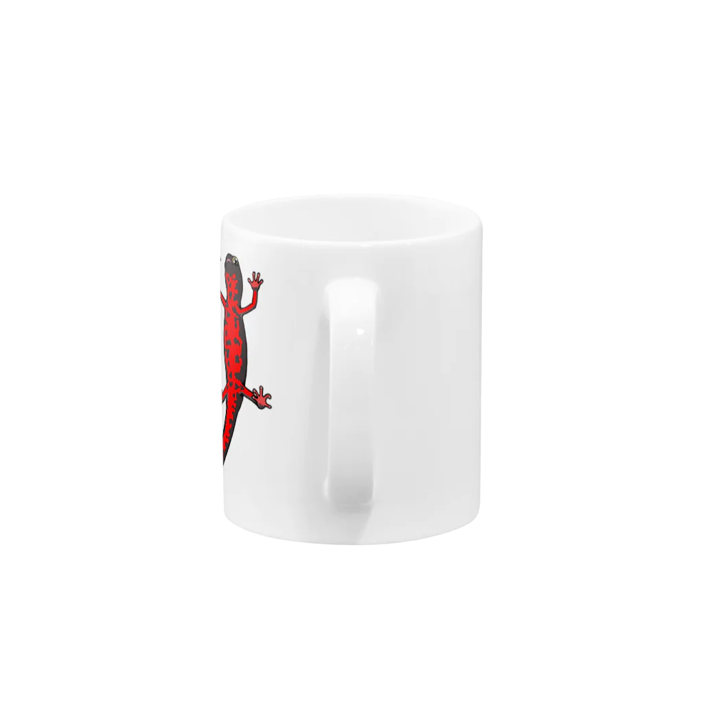 LalaHangeulのJAPANESE FIRE BELLY NEWT (アカハライモリ)　 Mug :handle